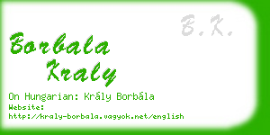 borbala kraly business card