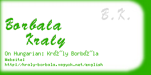 borbala kraly business card